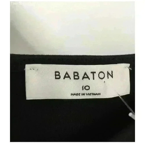 Babaton Women's Size 10 Black Sleeveless Knee Length Dress Elegant Grunge Goth - Picture 4 of 6